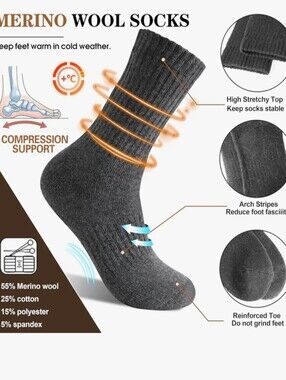 Merino Wool Blend Women's 3pk of Sport Socks